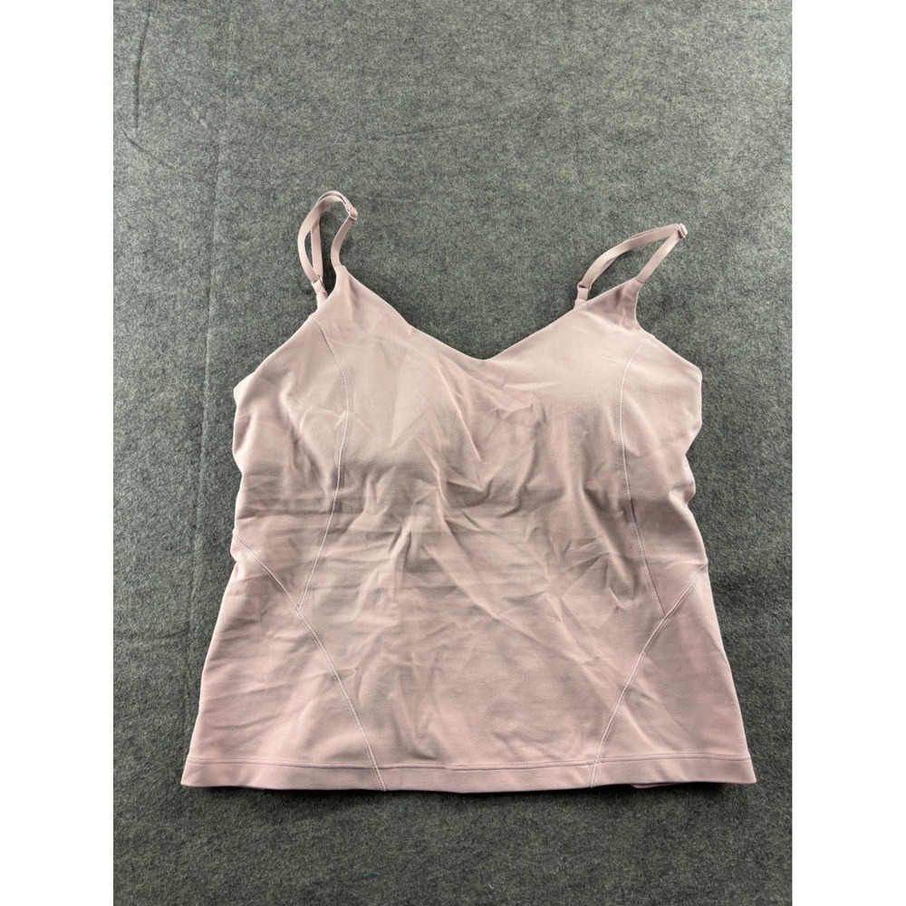 Lululemon Full Length Yoga Align Tank Top Pink Nulu Shelf Bra Camisole Womens 6
